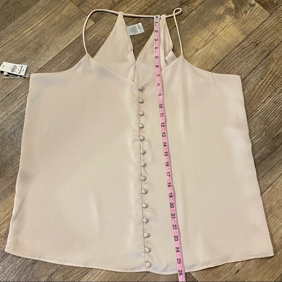 SOLD 💕NWT Express Button Front Light Pink Satin Barcelona Cami - Picture 14 of 14